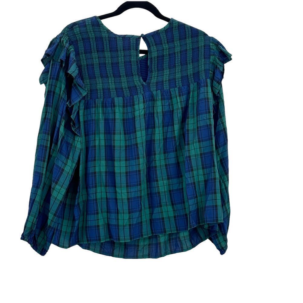 Vineyard Vines Blackwatch Ruffle-Trim Plaid Top Size 2XL NWT